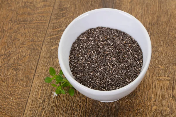 Dietary Chia frön i skålen — Stockfoto