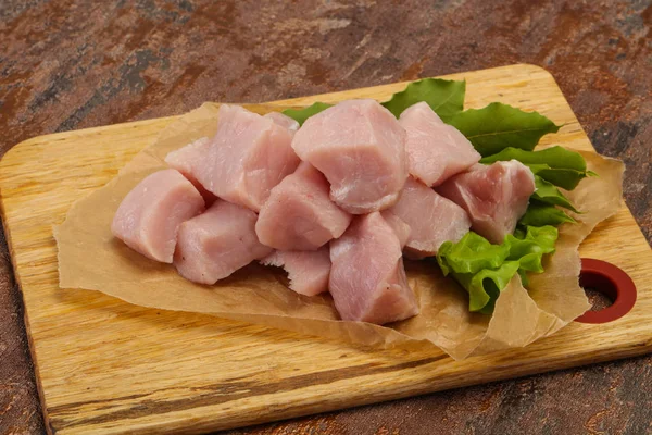 生鮮豚肉キューブ — ストック写真