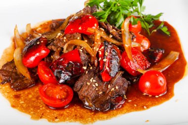 İstiridye soslu biftek.