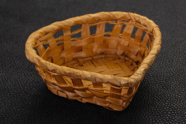 Empty wicker bowl — Stock Photo, Image