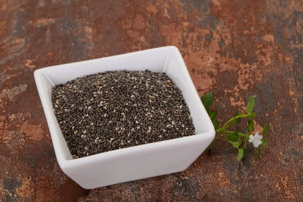 Dietary Chia frön i skålen — Stockfoto