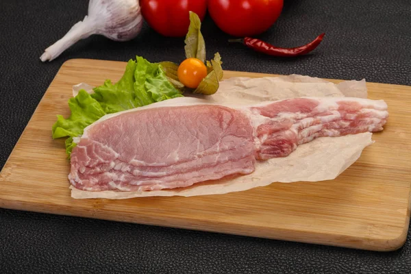 Pancetta di maiale cruda — Foto Stock