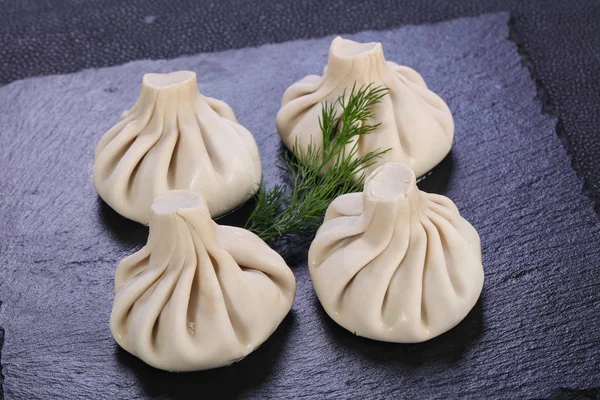 Caucasian traditional Khinkali — Stock Photo, Image