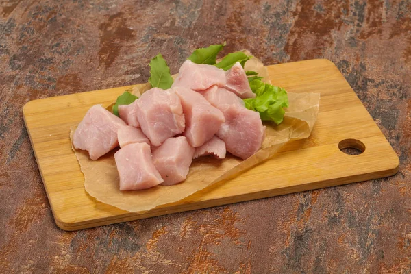 Cubo de carne de cerdo fresca cruda —  Fotos de Stock