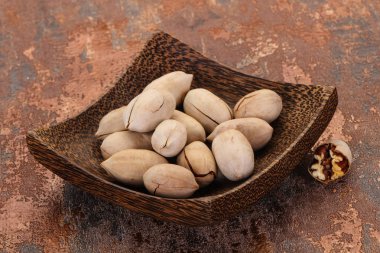 Pecan fındık yığını