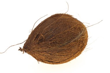 Hindistan cevizi beyaz arkaplanda izole edildi