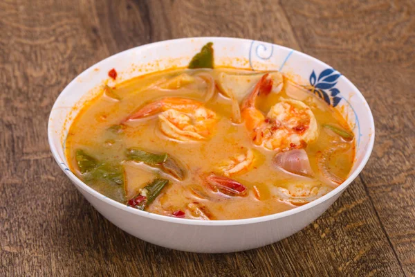 Ünlü Tay Tom Yam çorbası — Stok fotoğraf