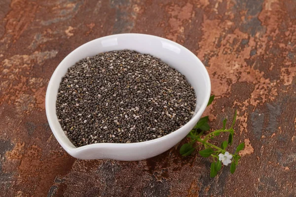 Dietary Chia frön i skålen — Stockfoto