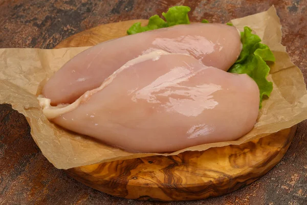 Raw chicken breast ready for cooking — Stock Photo, Image