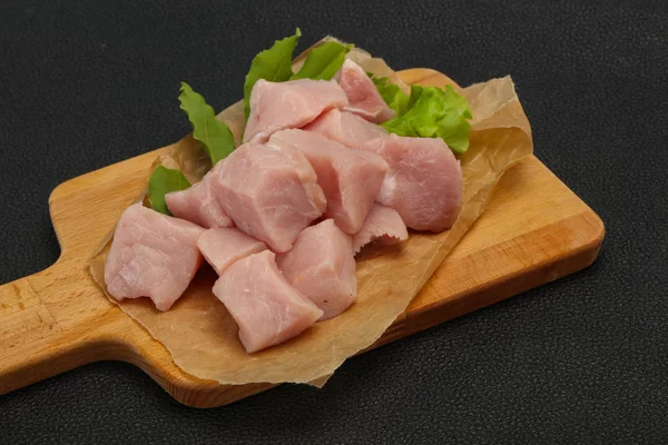 Çiğ taze domuz eti küpü — Stok fotoğraf
