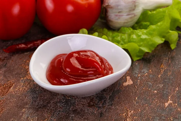 Salsa al ketchup di pomodoro — Foto Stock