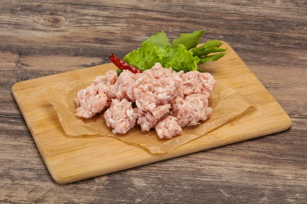 Hjemmelavet svinekød hakket kød til madlavning - Stock-foto
