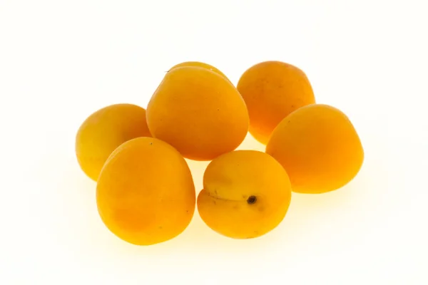 Ripe tasty sweet apricots heap Stock Image