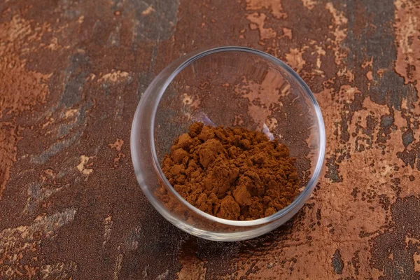 Cocoa powder in the bowl — Stock Photo, Image