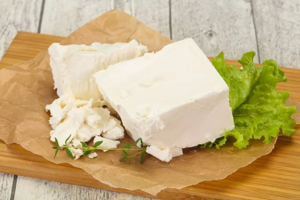 Greek traditional Feta soft cheese — Stock Photo, Image