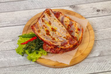 Çiğ Domuz kaburga ızgara için