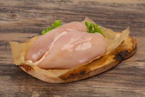 Raw chicken breast ready for cooking — Stock Photo, Image