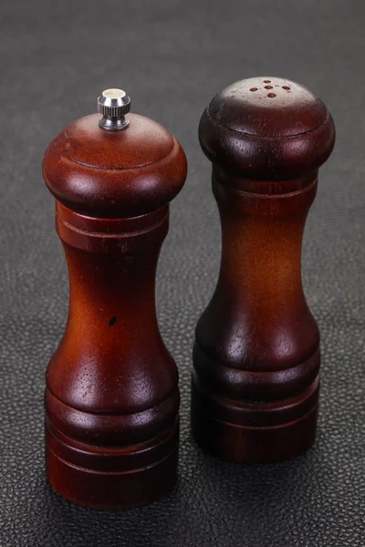 Wooden pepper and salt mill