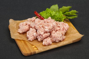 Pişirme için ev yapımı domuz kıyılmış et