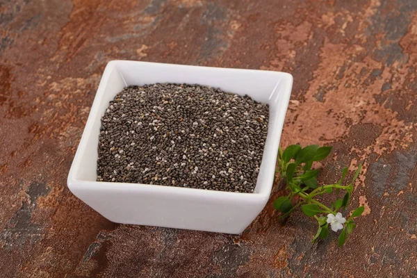 Dietary Chia frön i skålen — Stockfoto