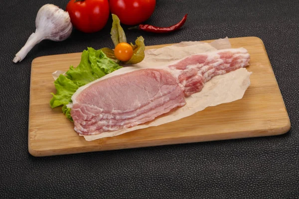 Pancetta di maiale cruda — Foto Stock