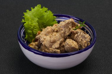 Krem ve kuru domates ile tavuk karaciğeri