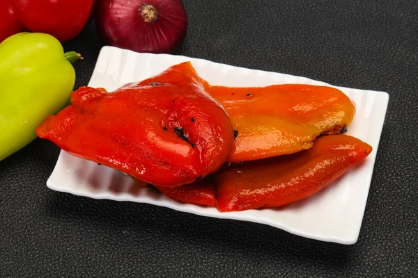 Marinated baked red bell pepper — Stock Photo, Image