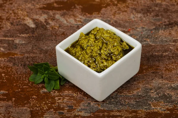 Salsa de albahaca Pesto — Foto de Stock