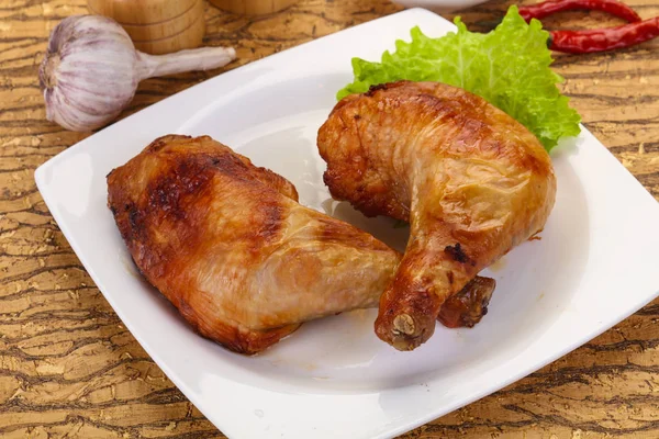 Perna de frango assada — Fotografia de Stock