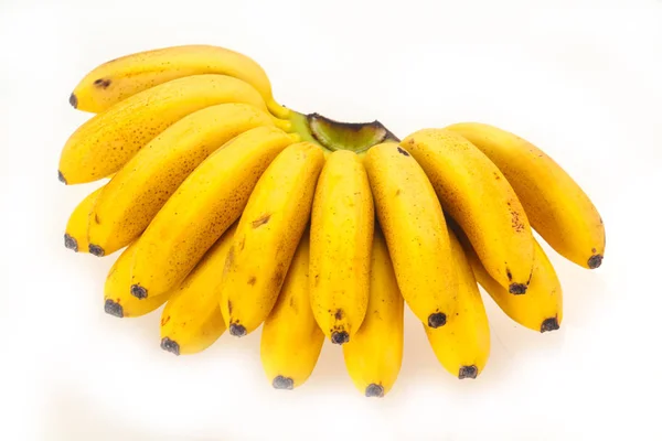 Reife süße Mini-Bananenhaufen — Stockfoto