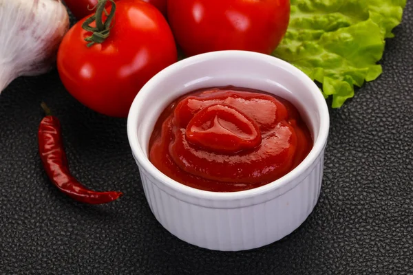 Sauce ketchup tomate — Photo