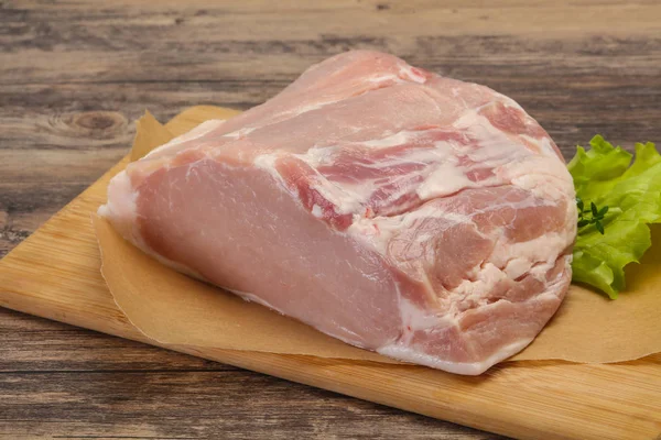 Raw pork meat piece for cooking — Stock Photo, Image