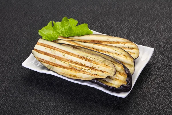 Grilled eggplant in the bowl — Stock Photo, Image