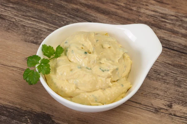 Przekąska Hummus z oliwą z oliwek — Zdjęcie stockowe