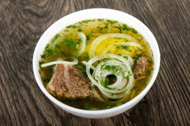 Beyaz et çorbası - Hashlama