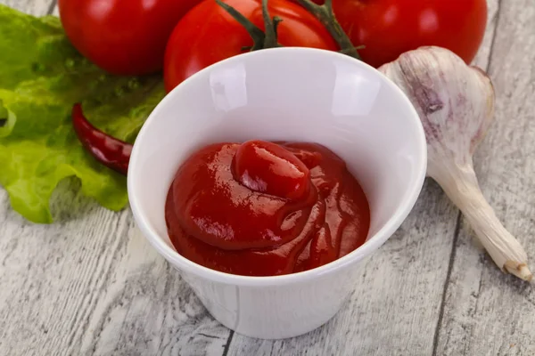 Sauce ketchup tomate — Photo