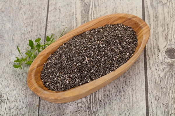 Dietní Chia semena v nádobě — Stock fotografie