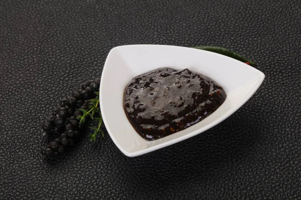 Black pepper sauce for meat — Stock Photo, Image