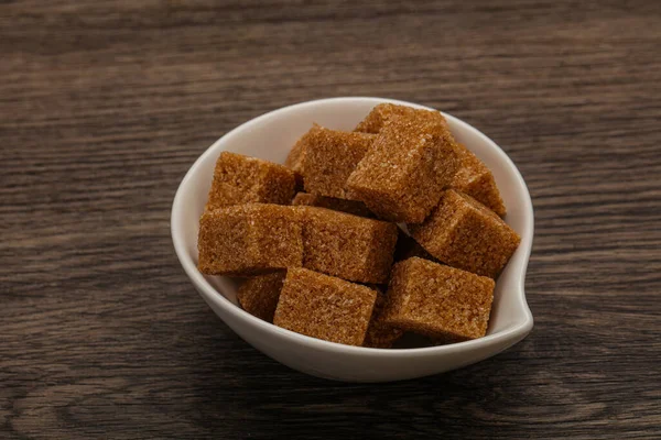 Brown Cane Sugar Cubs Bowl — Stock Photo, Image