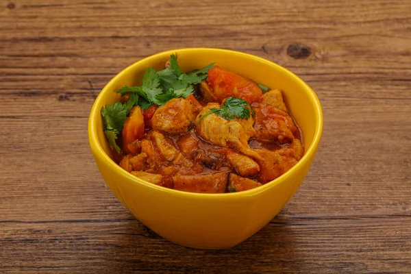 Pollo Con Salsa Ostras Verduras Servido Cilantro — Foto de Stock