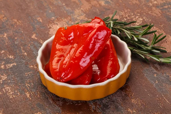 Pickled Red Bell Pepper Oil — Stock Photo, Image