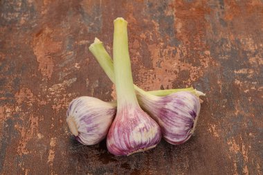 Taze aromalı sarımsak yığını