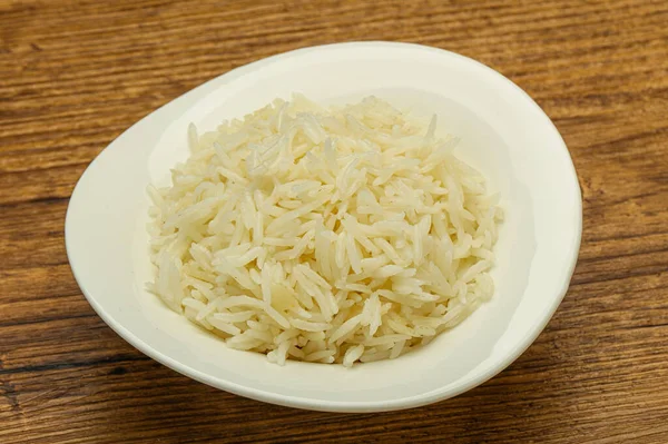 Steamed Indian Basmati Rice Bowl — Stock Photo, Image