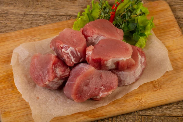 Raw Pork Tenderloin Ready Cooking — Stock Photo, Image