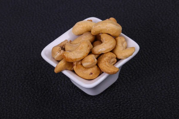 Tasty Cashew Nuts Heap Bowl — Stock Photo, Image