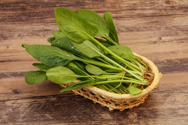 Vegansk Mat Färsk Grön Spenat Blad Hög — Stockfoto