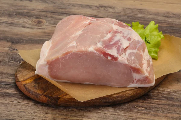 Pezzo Carne Maiale Crudo Pronto Cottura — Foto Stock