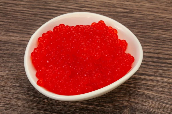Luxury Red Salmon Caviar Bowl — Stock Photo, Image