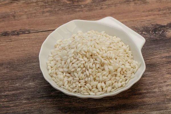 Arroz Arborio Italiano Cru Para Risotto — Fotografia de Stock