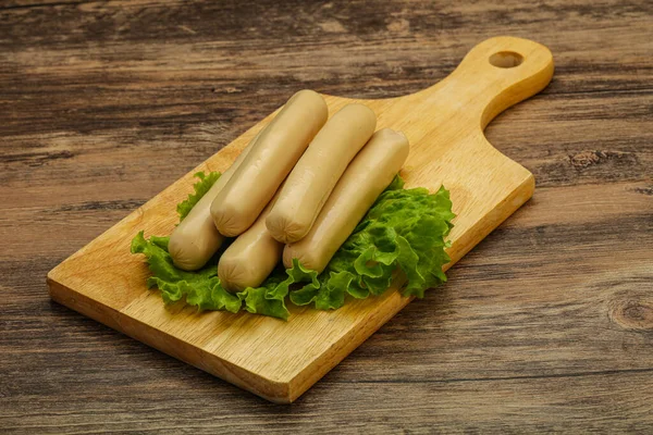 Chicken White Sausage Salad Leaves Stock Picture